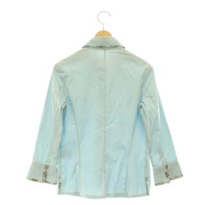 BURBERRY BLUE LABEL シャツ ブラウス 長袖 ノバチェック柄 38 スモークブルー マルチカラー /ES GY70