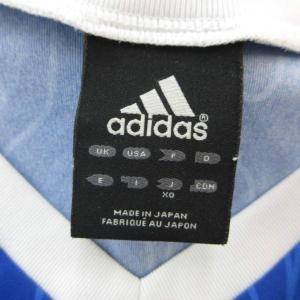 adidas サッカー 日本代表 ユニフォーム 炎 XO 青 ブルー Vネック 半袖 総柄 /KK ECA007