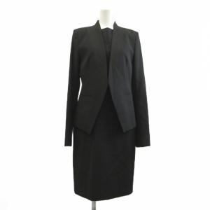 セットアップ ノースリーブワンピース ノーカラージャケット 2 黒 ブラック 長袖 上着 ミディ丈 01-9904219/01-9905535