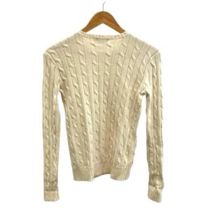 POLO RALPH LAUREN ニット S 白 ホワイト ケーブルニット クルーネック 長袖 /KK GY70