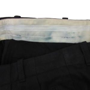 EMPORIO ARMANI タックテーパードパンツ 黒 ブラック 無地 ロング丈 /YS19 ECA008