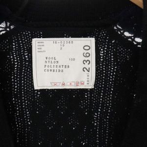 sacai 2015 ニットカーディガン ケーブル編み バイカラー 2 ブラック ネイビー 15-0236