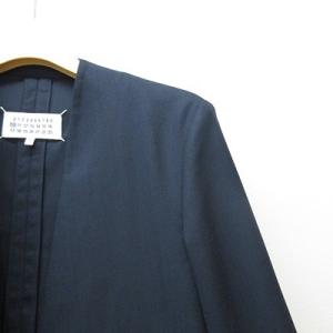 Martin Margiela 10 18SS ノーカラージャケット 44 ネイビー