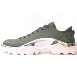×RAF SIMONS Detroit Runner US11 カーキ ピンク