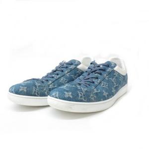 LOUIS VUITTON Luxembourg Line Denim Sneakers ルクセンブルグライン US8 青