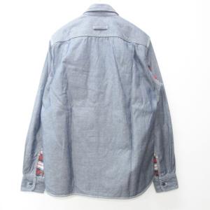 COMME des GARCONS HOMME 15AW シャンブレーワークシャツ AD2015 ネイビー M