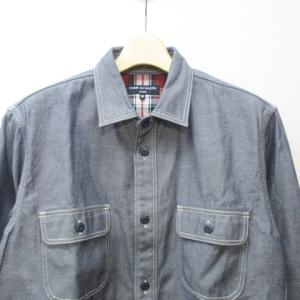 COMME des GARCONS HOMME 15AW シャンブレーワークシャツ AD2015 ネイビー M