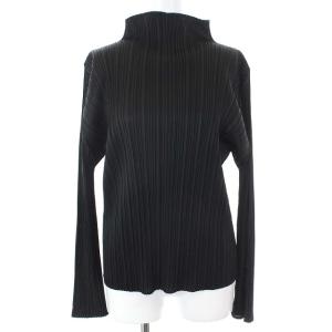 ハイネック 長袖 カットソー 4 XL ブラック