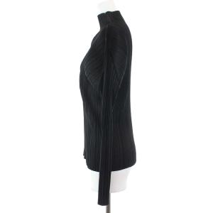 PLEATS PLEASE ISSEY MIYAKE ハイネック 長袖 カットソー 4 XL ブラック