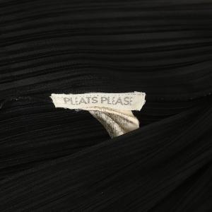 PLEATS PLEASE ISSEY MIYAKE イッセイミヤケ カーディガン ロング丈 プリーツ 長袖 変形 2 M ブラック