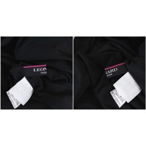 LEONARD FASHION 近年モデル ハイネックワンピース 花柄 36 黒