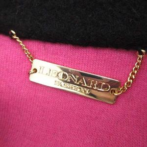 LEONARD FASHION ステンカラーコート ウール アンゴラ混 36 黒