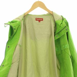 Supreme 20FW overdyed twill hooded jacket S 黄緑