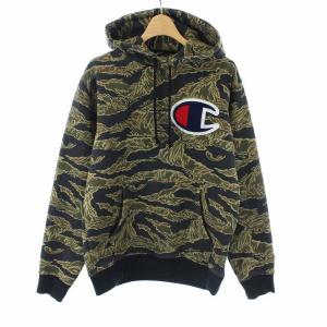 ×Champion 15FW Hooded Sweatshirt タイガーカモ プルオーバー 長袖 