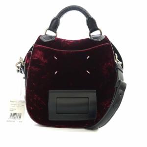 Martin Margiela S56WG0060 17AW ハンドバッグ 2WAY ベロア ボルドー