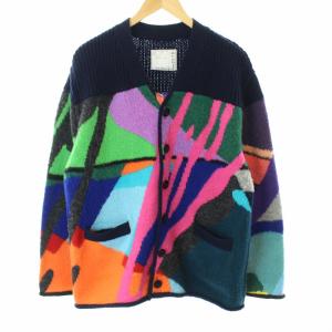 21AW KAWS Jacquard Knit Cardigan Camouflage 1
