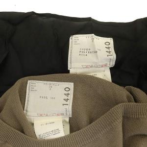 sacai ワンピース ミニ丈 レイヤード ニット 長袖 ウール シルク 2 グレー ブラック グレージュ
