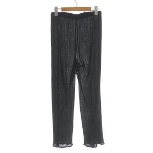 me ISSEY MIYAKE 21SS シアーパンツ プリーツ ストレート ブラック