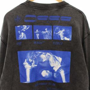 Off-White 19AW HARDCORE CARAVAGGIO スウェット トレーナー プリント クルーネック ポルトガル製 XS チャコールグレー