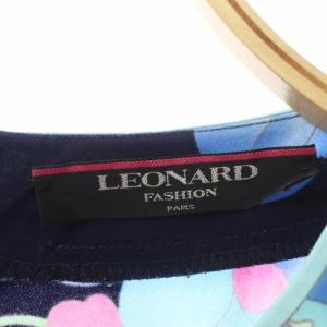 LEONARD FASHION カットソー 花柄 LL ネイビー マルチカラー