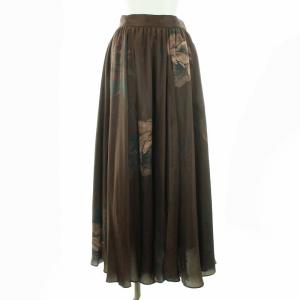 20AW ELLA CIRCULAR SKIRT スカート ロング フレア 花柄 M ブラウン