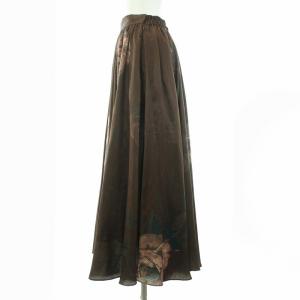Ameri VINTAGE 20AW ELLA CIRCULAR SKIRT スカート ロング フレア 花柄 M ブラウン