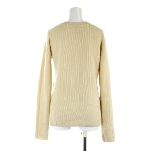 AURALEE 16AW WOOL RIB KNIT LACE-UP ニット 長袖 1 S ベージュ