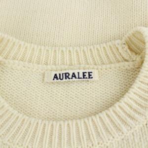 AURALEE HARD TWIST MERINO KNIT SHORT PULLOVER セーター 長袖 プルオーバー ウール 無地