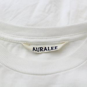 AURALEE LUSTER PLAITING L/S TEE カットソー 長袖 プルオーバー 無地 ホワイト