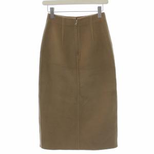 AURALEE BEAVER MELTON HAND SEWN SKIRT スカート ロング タイト ウール スリット 0 XS ベージュ