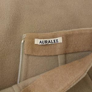 AURALEE BEAVER MELTON HAND SEWN SKIRT スカート ロング タイト ウール スリット 0 XS ベージュ