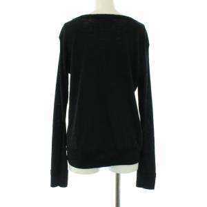 Y's ニット カットソー 長袖 薄手 2 ブラック