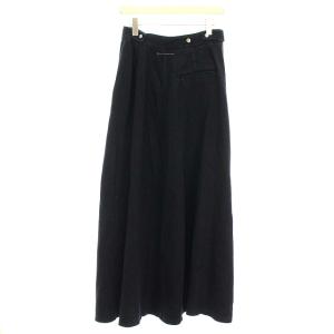 MM6 Maison Margiela ロングスカート フレア ボタンフライ デニム 40 ネイビー