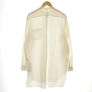 COMOLI 18SS バンドカラーシャツ 長袖 シャツ ロング L相当 3 白 ホワイト