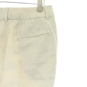 Deuxieme Classe パンツ スラックス フレア 麻 リネン S 34 オフホワイト