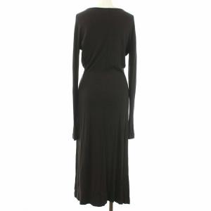 Max Mara ワンピース カシュクール ロング 長袖 ウール混 38 S ブラウン