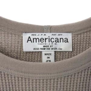 AMERICANA ドゥーズィエムクラス別注 ワッフル ワイドスリーブプルオーバー カットソー チュニック 長袖 グレー