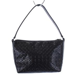 PLEATS PLEASE ISSEY MIYAKE ハンドバッグ ワンショルダーバッグ エナメル ブラック