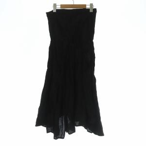 Y's ヨウジヤマモト ティアードスカート フレア ロング丈 1 S 黒 ブラック