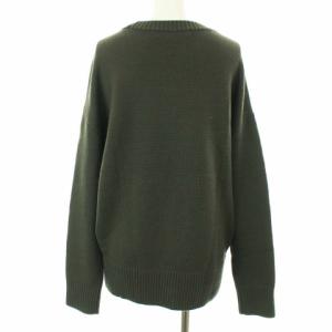 L'Appartement 20AW ジェントルマンニット GENTLEMAN KNIT セーター クルーネック 長袖 ハイゲージ ウール 緑 グリーン
