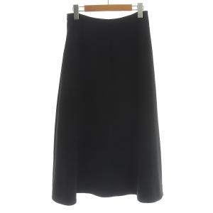 Deuxieme Classe DOUBLE CLOTH フレアスカート ミモレ丈 ブラック