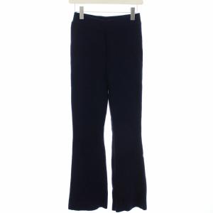 19AW ニットパンツ フレア ウール 34 S ネイビー 19-030-560-0110-3-0