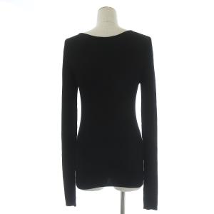 Deuxieme Classe 18SS リブニット セーター カットソー 長袖 コットン混 ブラック