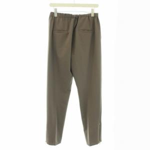 EVERYDAY I LIKE 19AW スリットテーパードパンツ スラックス 裾ジップ 38 ブラウン