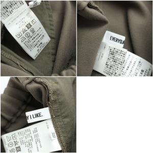 EVERYDAY I LIKE 19AW スリットテーパードパンツ スラックス 裾ジップ 38 ブラウン