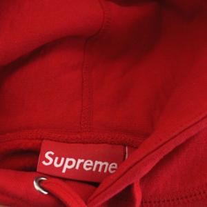 Supreme 18FW Perforated Leather Hooded Sweatshirt 赤