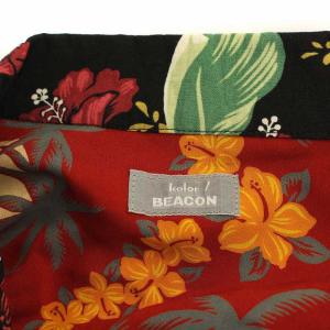 kolor BEACON 19SS ハワイアンプリント アロハシャツ 半袖 2 M ダークトーン 19SBM-B02142