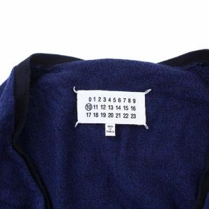 Martin Margiela 10 メゾンマルジェラ 19AW Navy and Black Decortique Cardigan Vネック ニットカーディガン