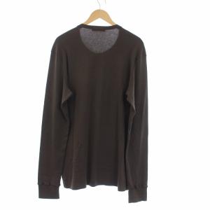 DOLCE&GABBANA ヘンリーネック 長袖 Tシャツ ロンT カットソー 54 2XL ブラウン