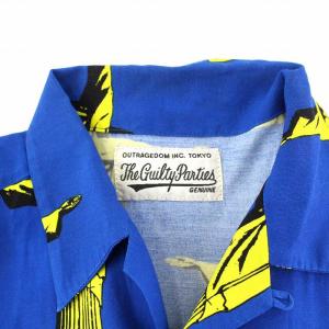 WACKO MARIA 14SS Corcovado Aloha Shirt  コルコバード アロハシャツ 半袖 キリスト像 S 青 黄色 ブルー